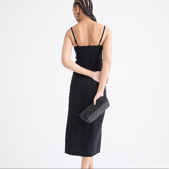 J crew fitted crepe bustier dress black - Picture 2 of 6